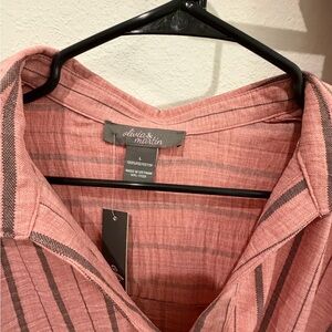 Olivia & Martin Pink Striped Women's Blouse